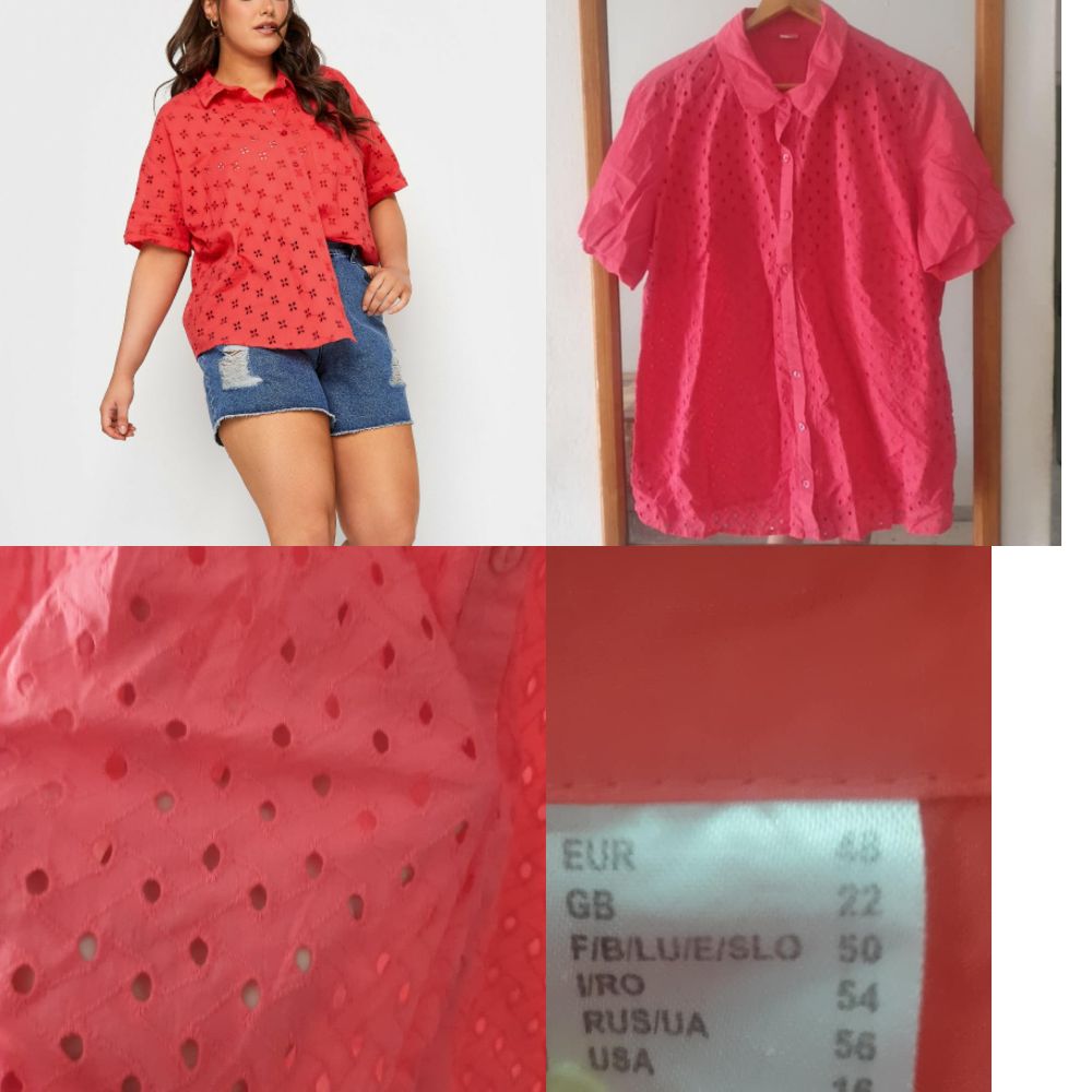 Chemise rose taille 48
