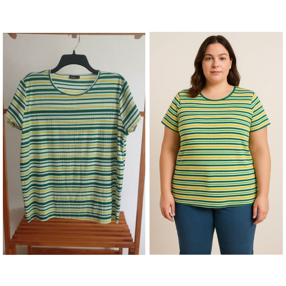 Pull rayé taille 46