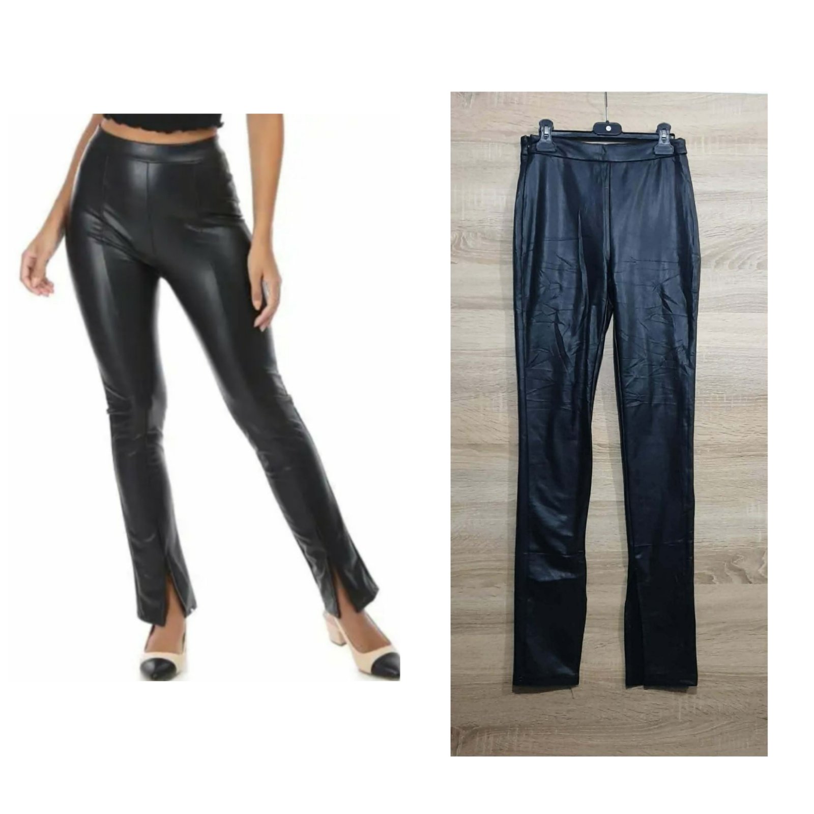 Legging similicuir shein taille Xs avec fente 