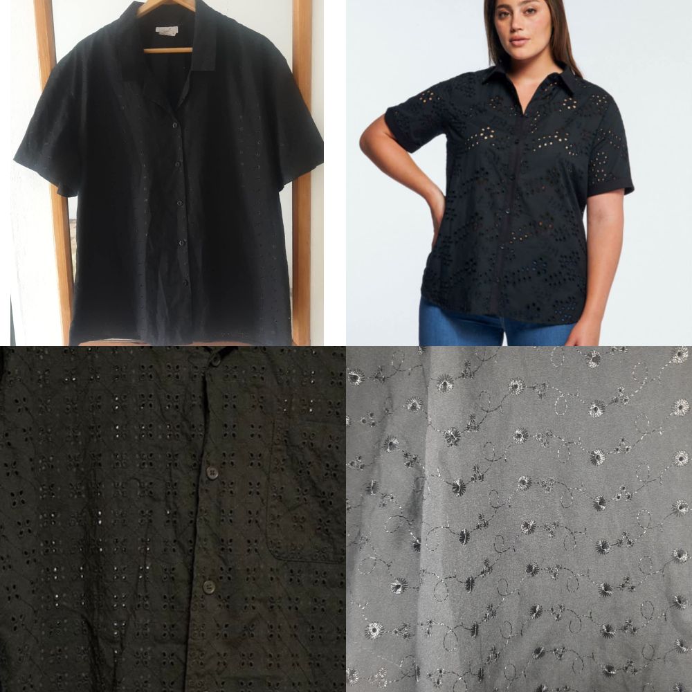 Chemise noir sans ticket de taille mais tlabes 46-48 