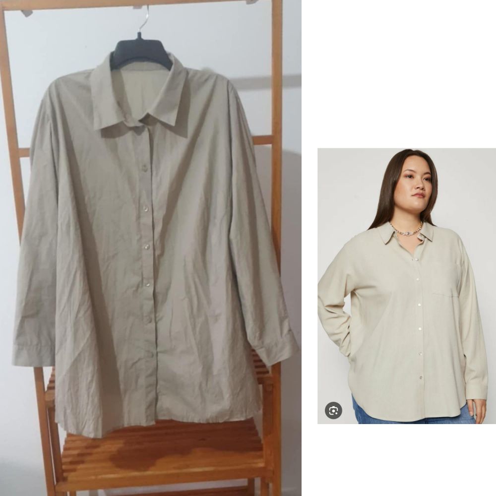 Chemise grande taille beige twila tlabe 50 w 52 w 54