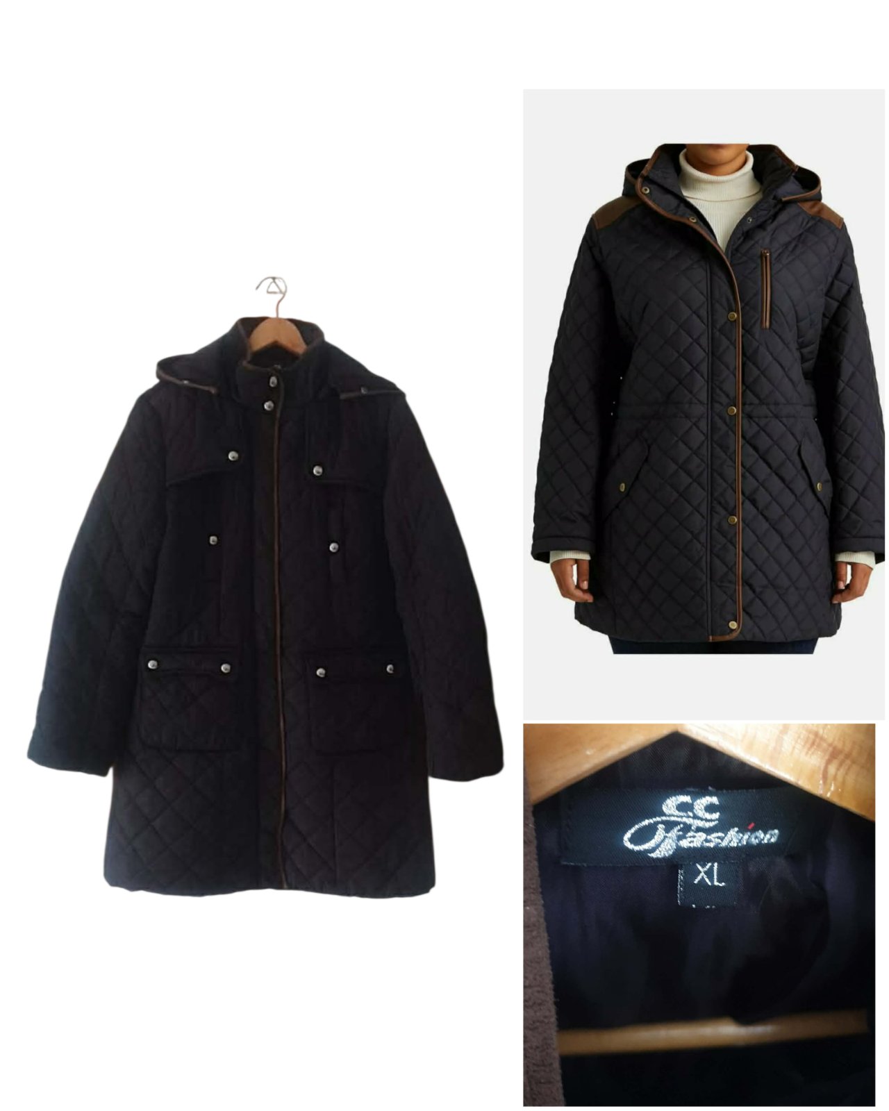 Manteau  noir taille XL 