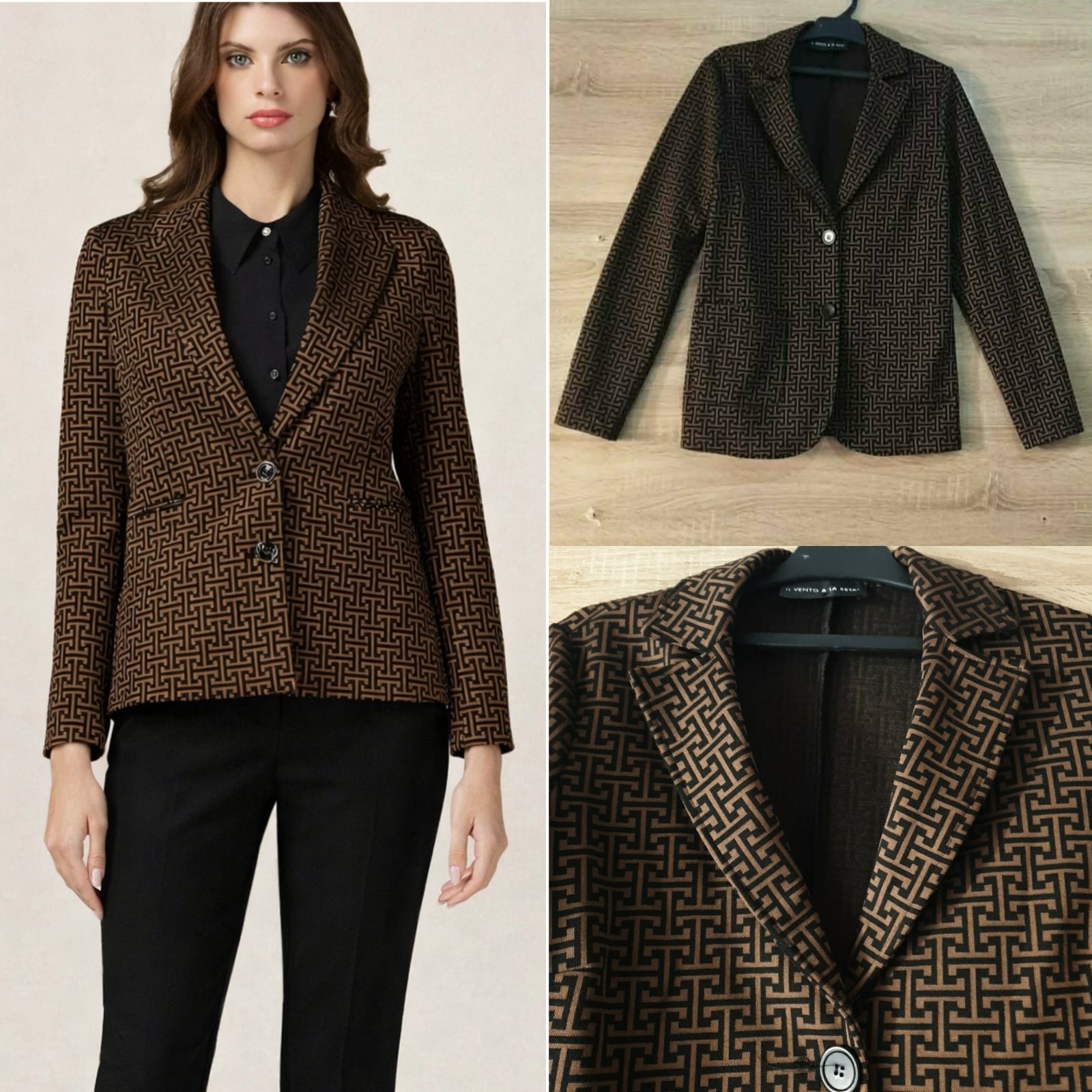 Veste blazer marron style fendi taille S