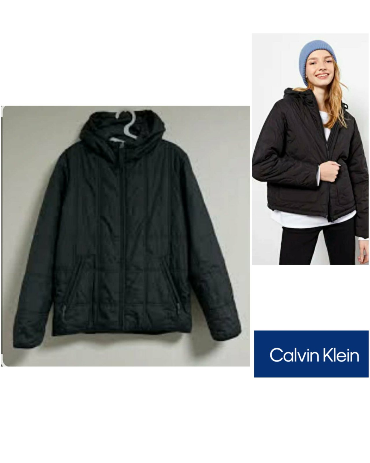 Doudoune noir courte calvin Klein sans ticket de taille mais ylabes 36-38 
