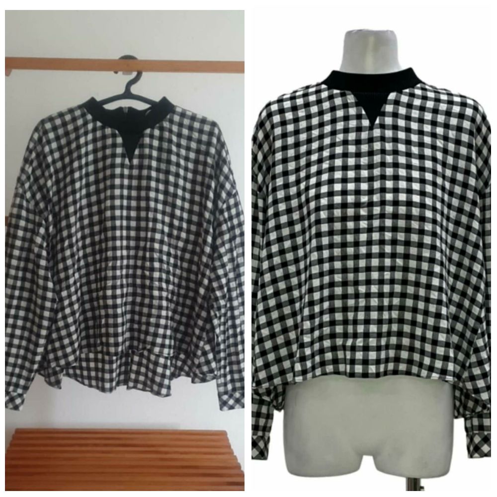 chemise à carreaux zara taille L