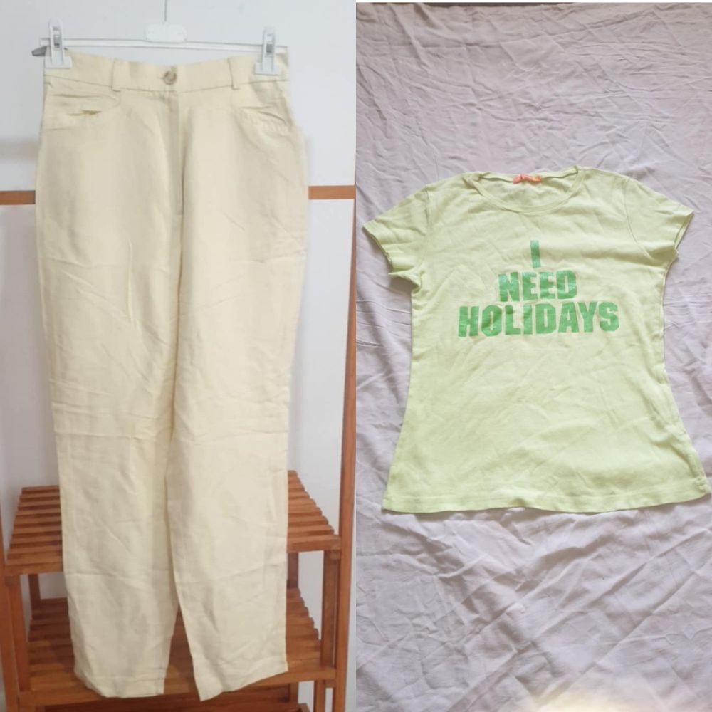 Pantalon + t-shirt sans ticket de taille mais ylabso taille 36