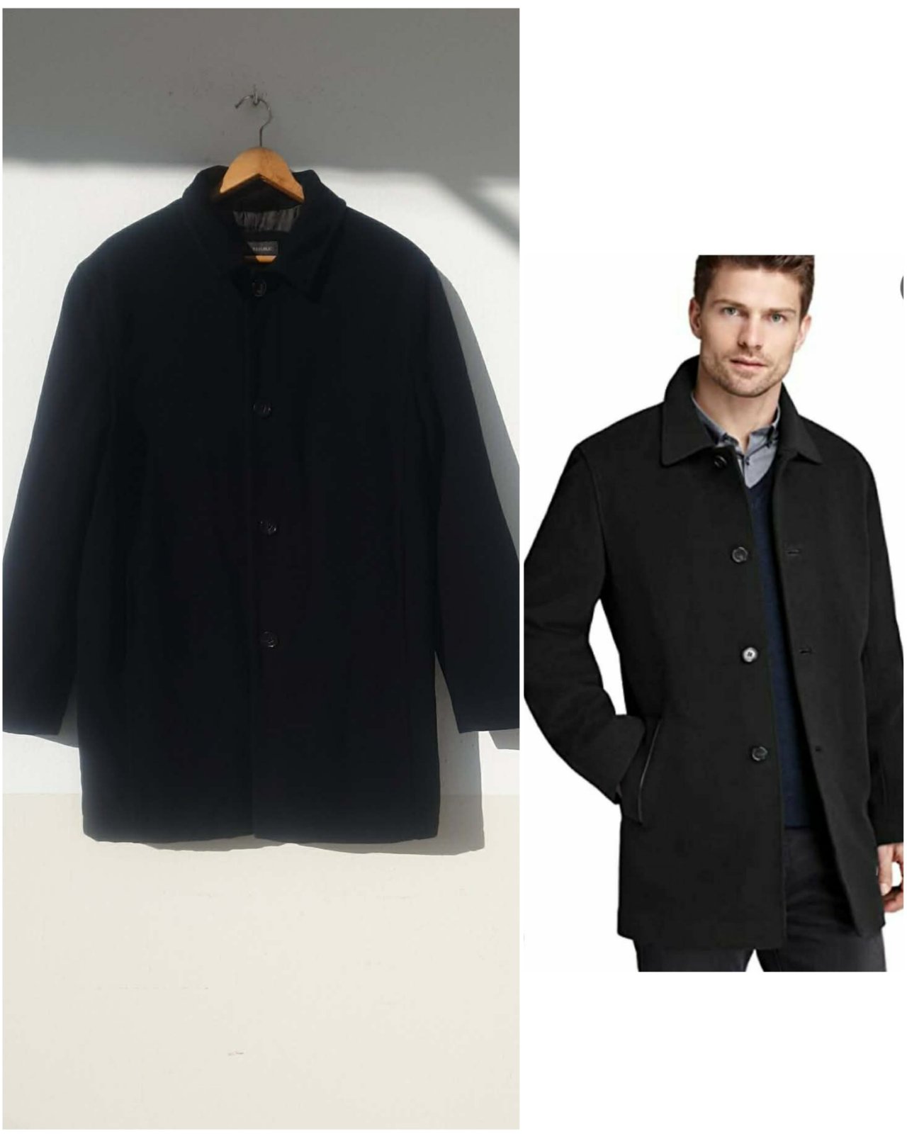 Manteau/veste noir banana republic 70% wool/laina taille M