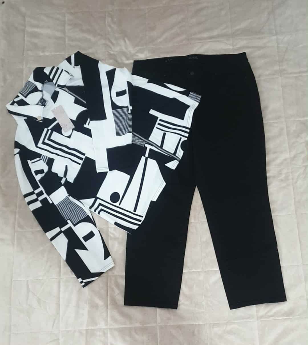Outfits taille 44 pantalon slim noir+ blouse jamais porté  toul el veste w pantalon kima photo 2 w 3