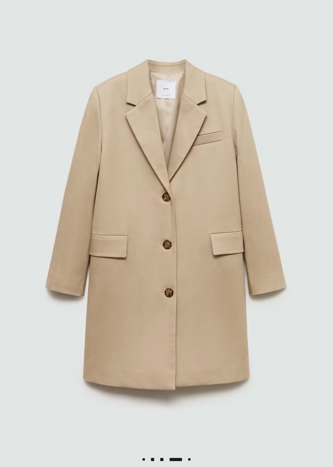 Manteau midi en cotton
