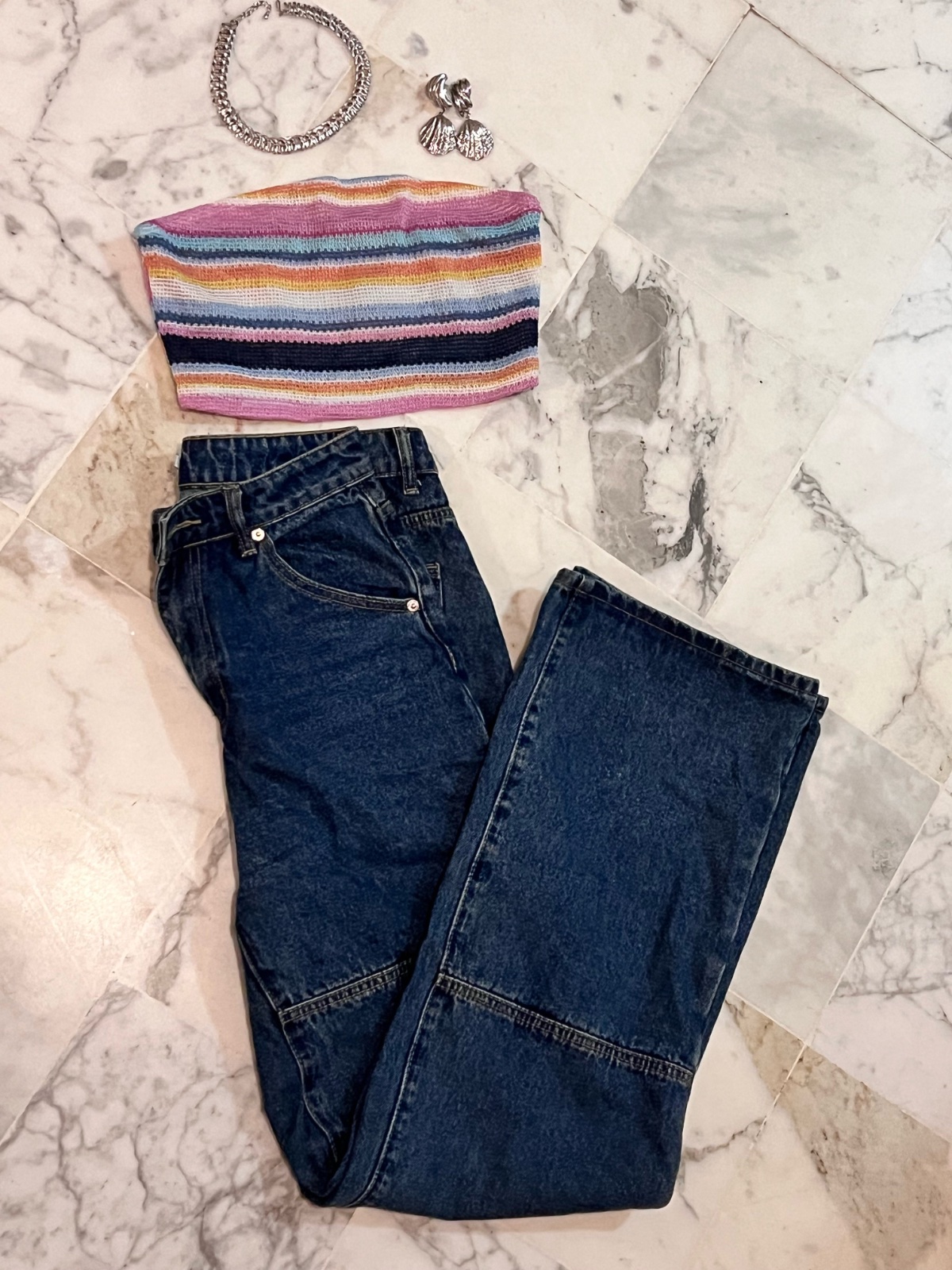 Jeans taille 38 avec croptop
