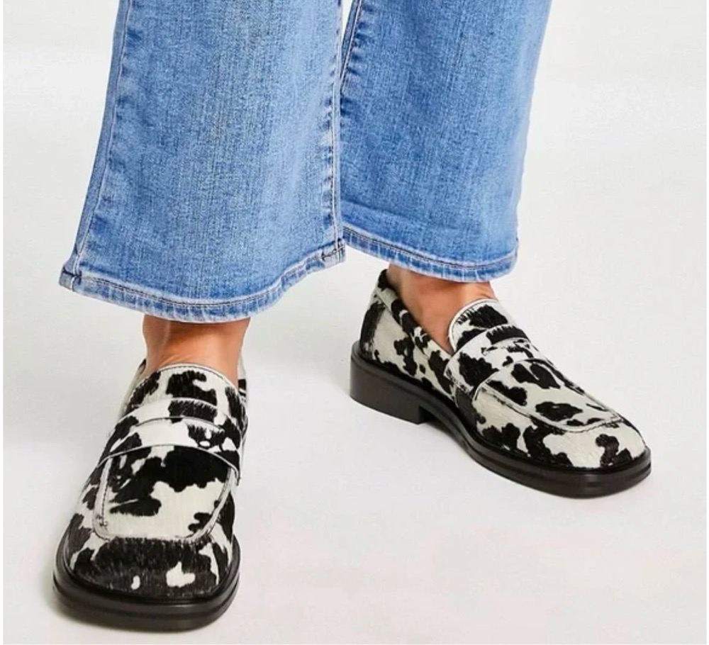 Mocassins imprimé Vache Asos