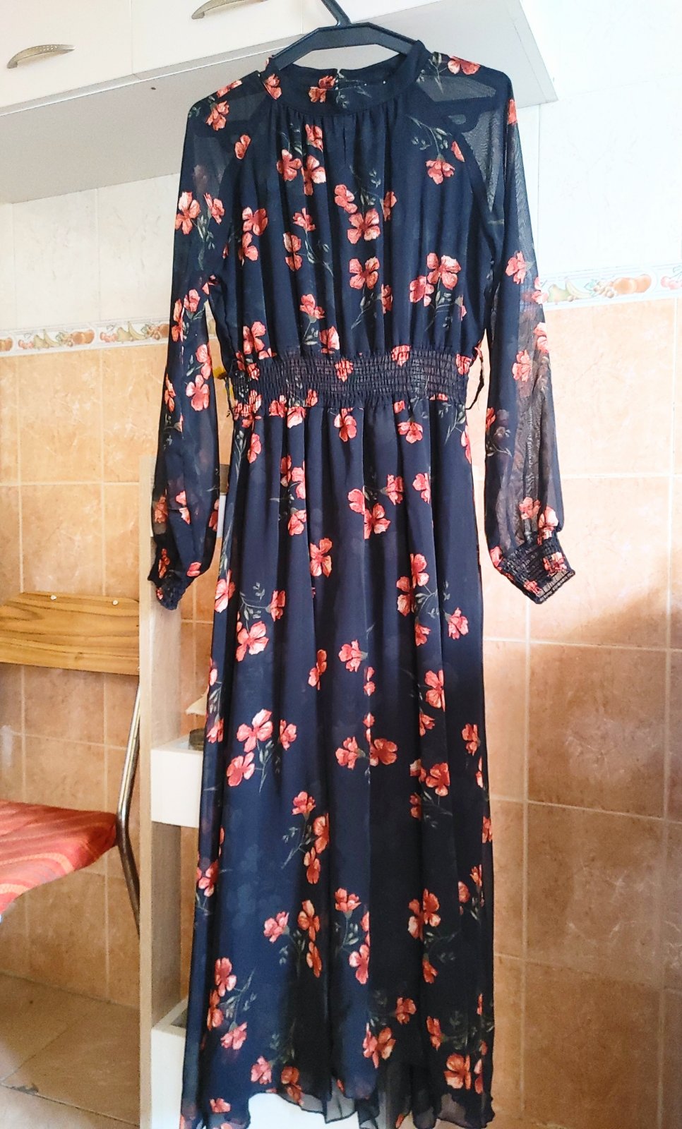 Robe longue fleurie