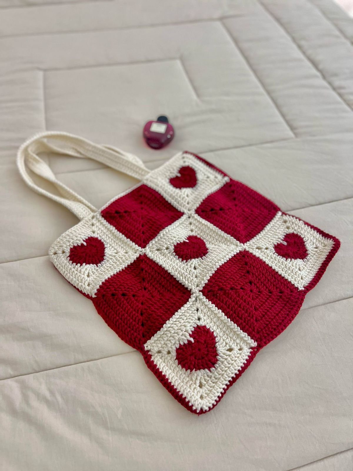 Sac en crochet rouge