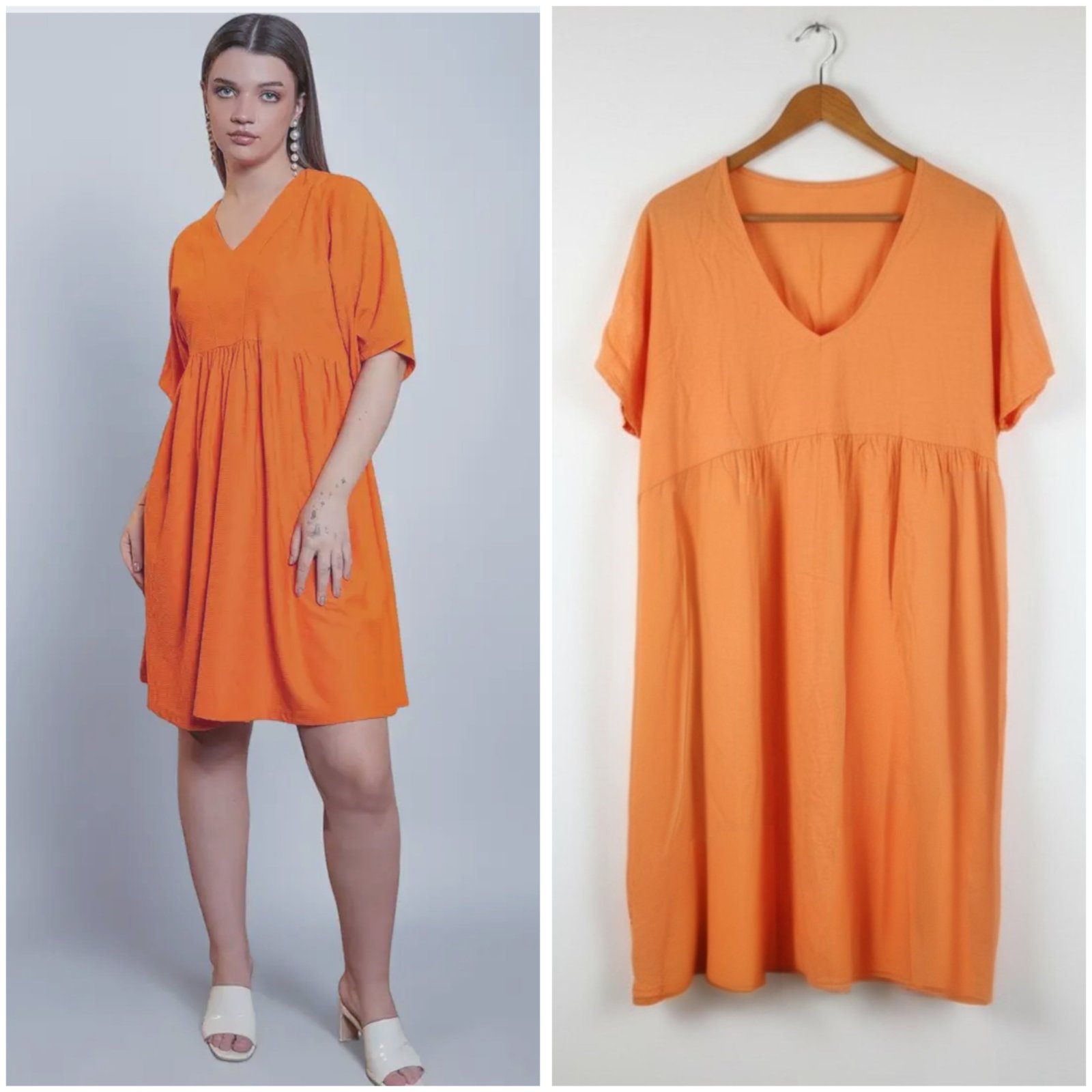Robe décontracté tissu coton frais 
