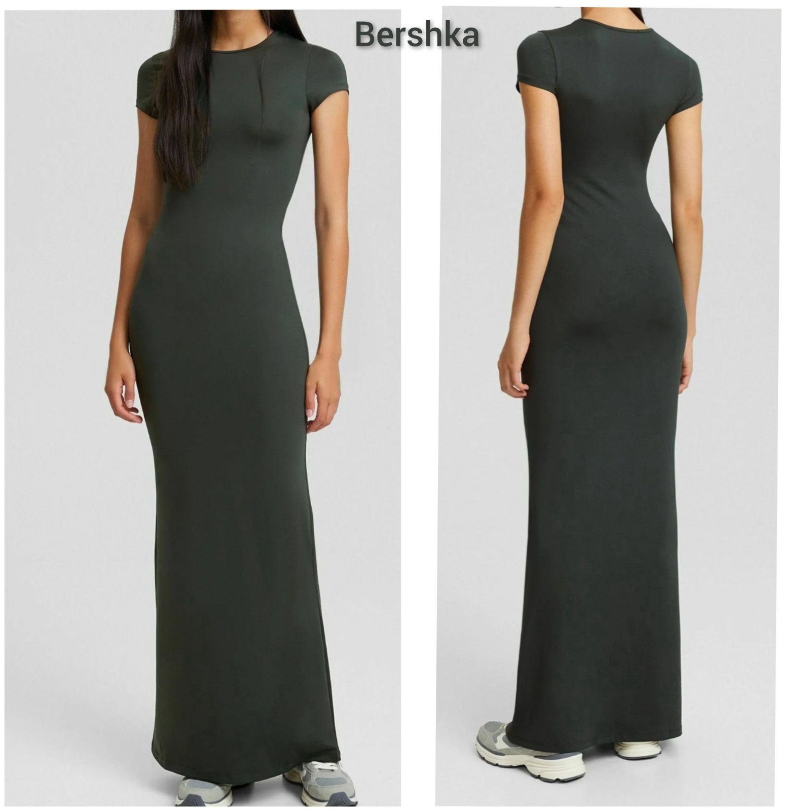 Bershka  Robe longue - olive 