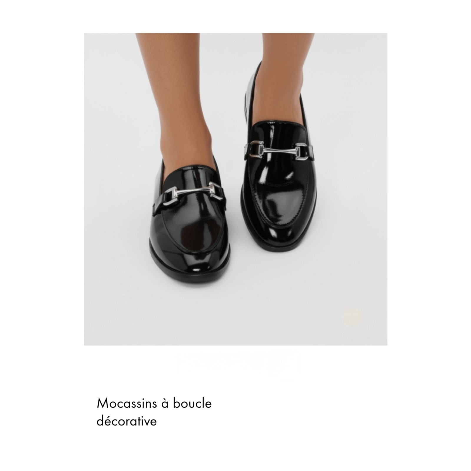 Mocassins à boucle décorative léger et confortable 