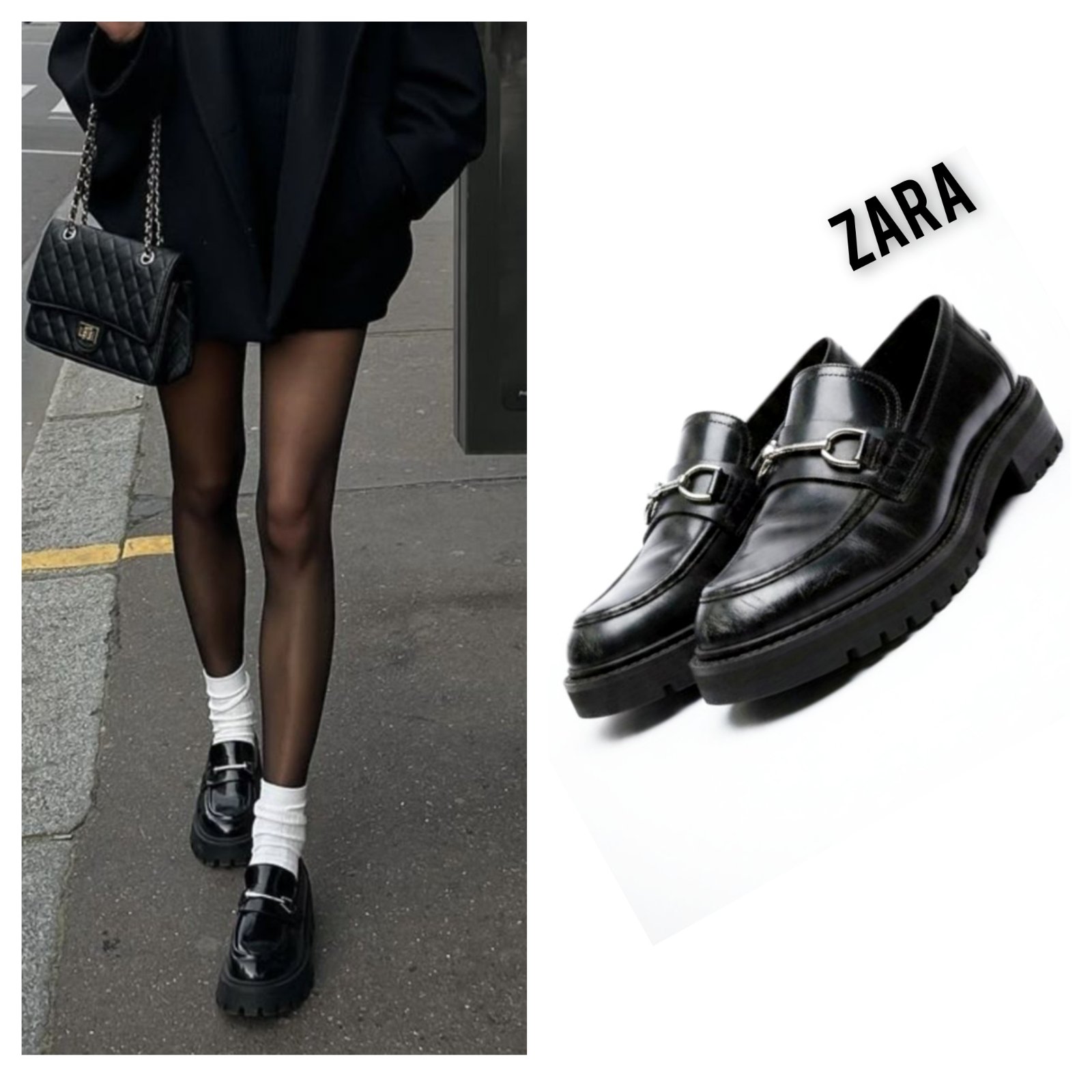Zara Mocassins à brides noirs vernis presque neuve (faute de pointure) 