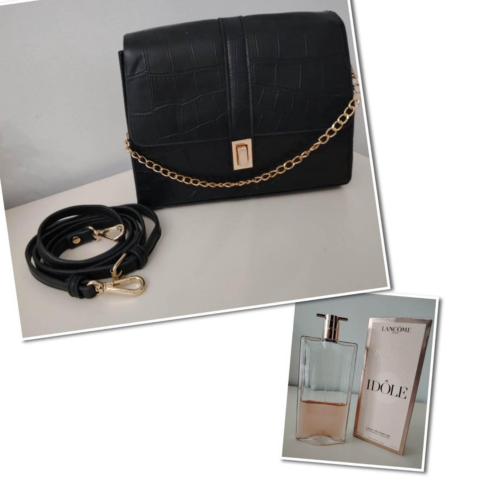 Lot sac à double bandoulière /idôle eau de parfum 40ml authentique 