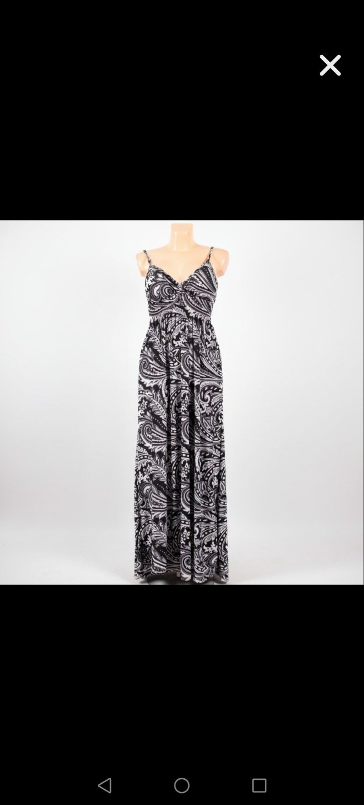 Robe longue fluide à bretelles réglables dos élastique taille 40/42 