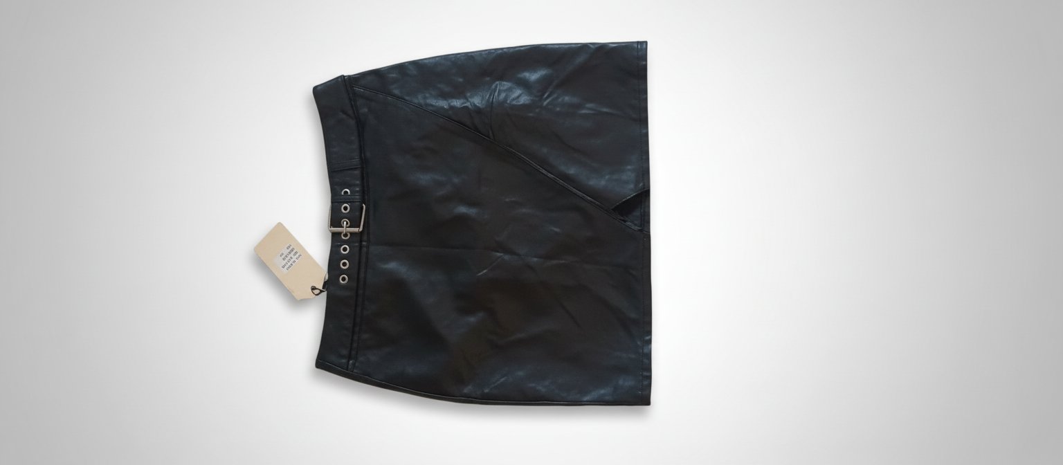 Jupe cuir noir