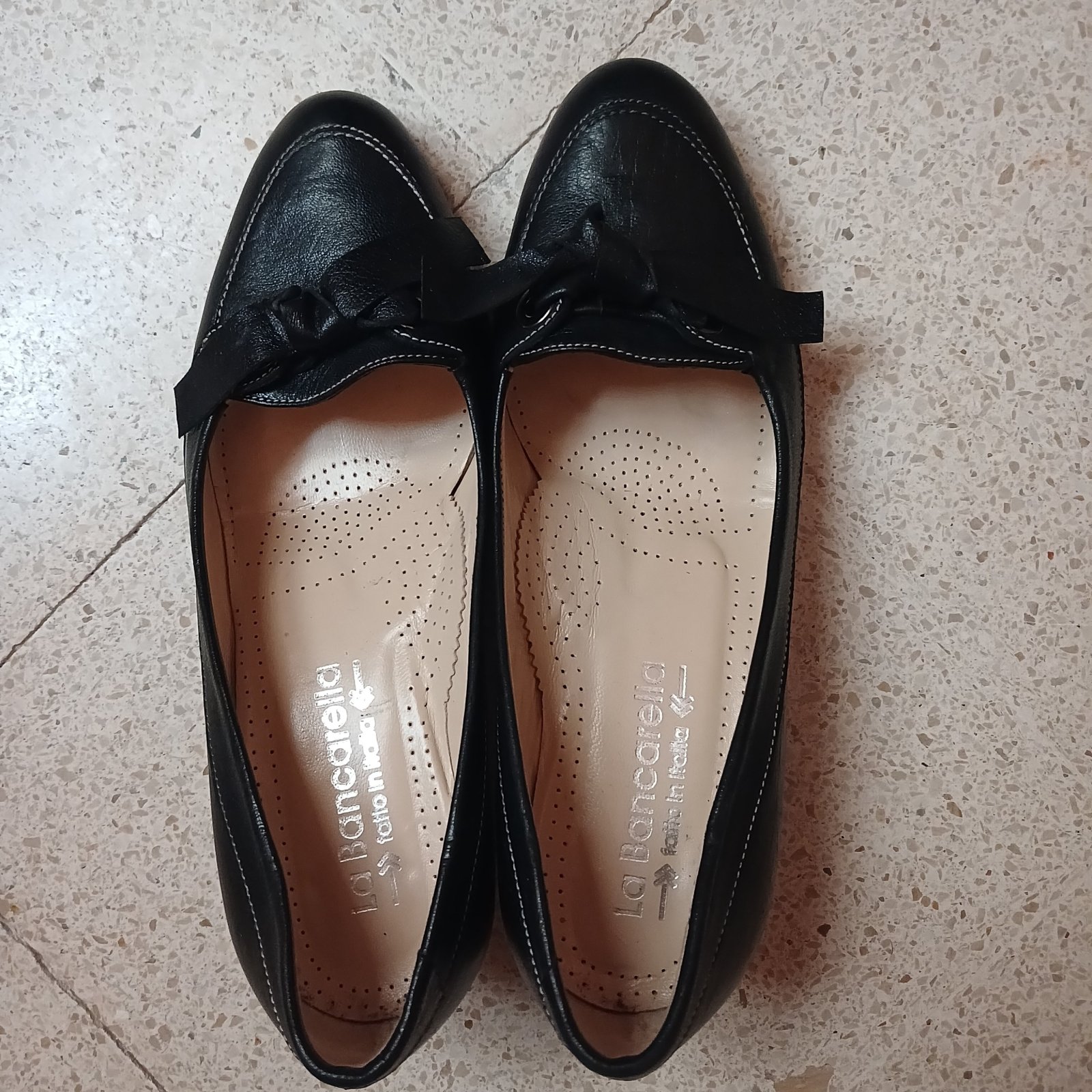 Escarpins noir cuir made in italy
