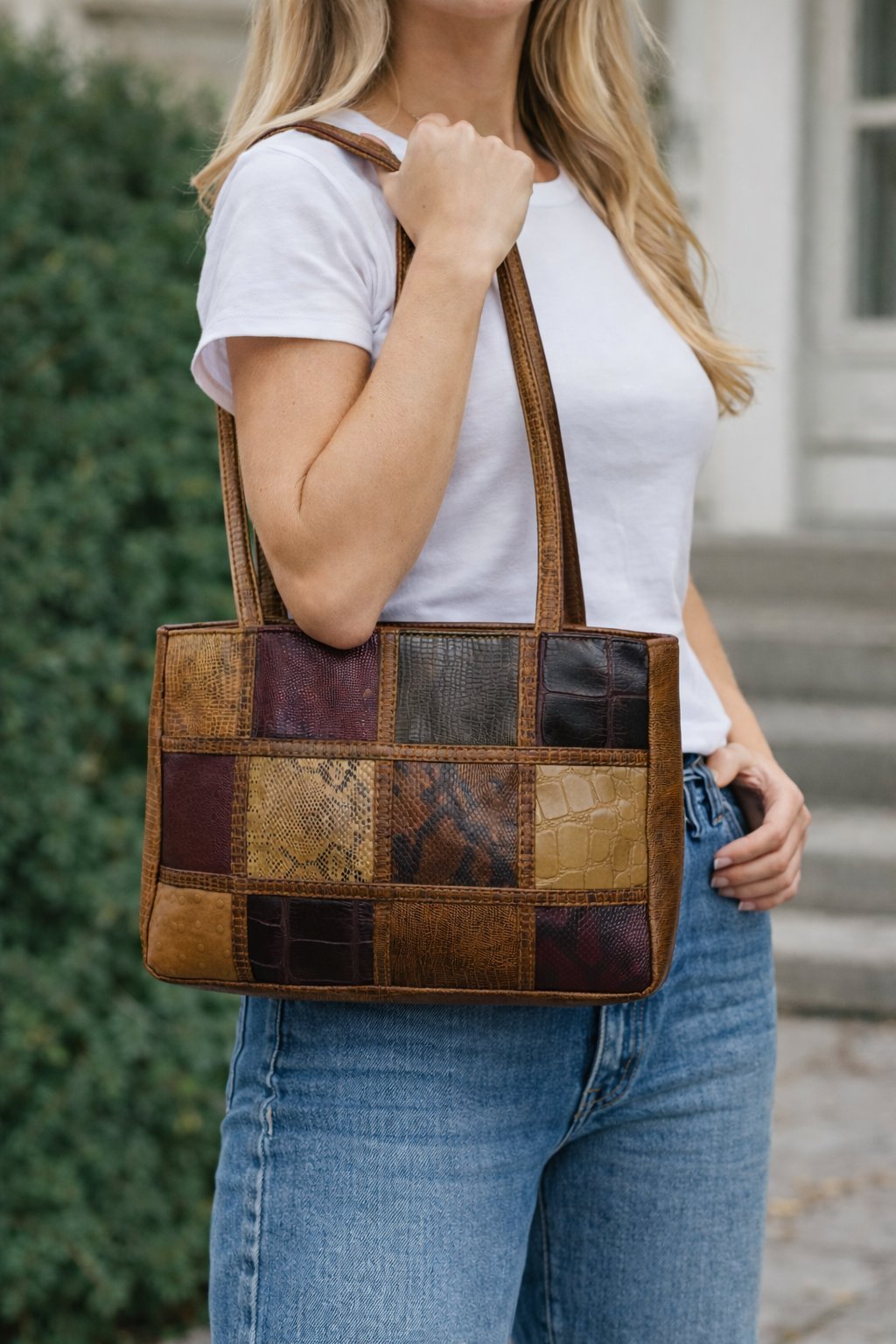 Sac a main multicolore cuir 