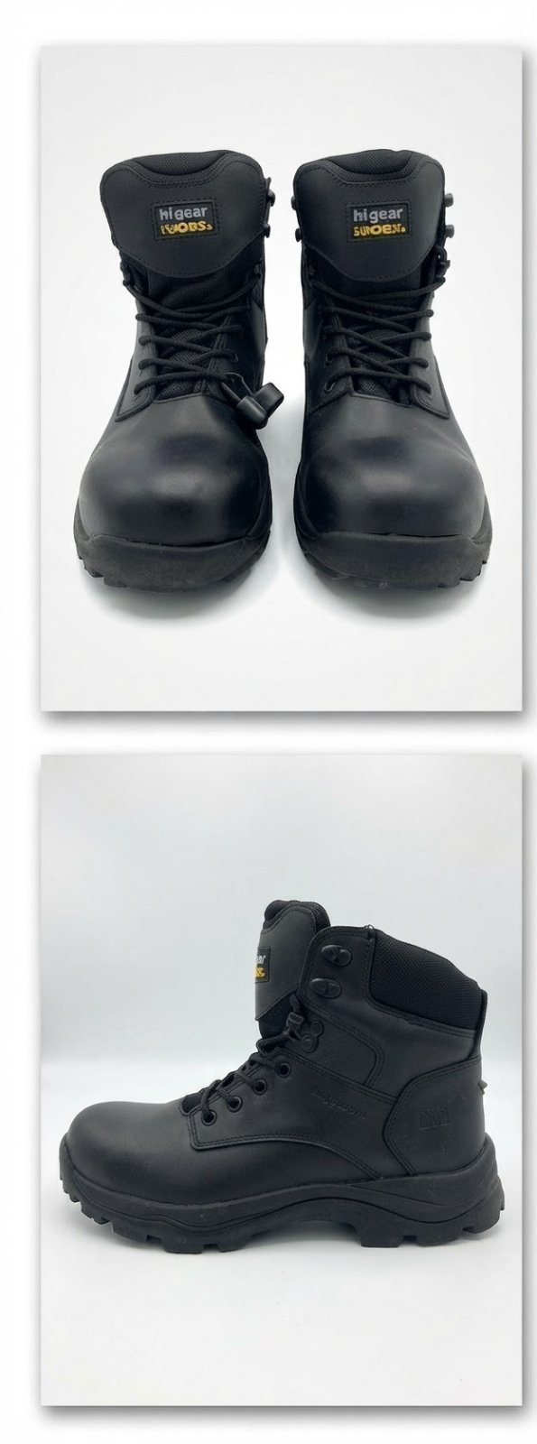 Black Hi Gear Worx lace-up safety boots 
