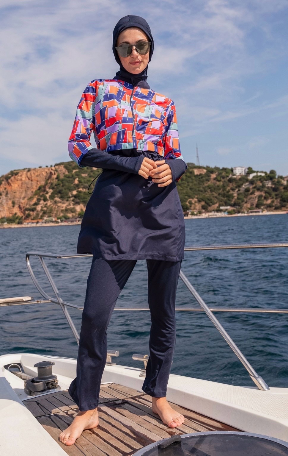 Burkini imperméable bleu 