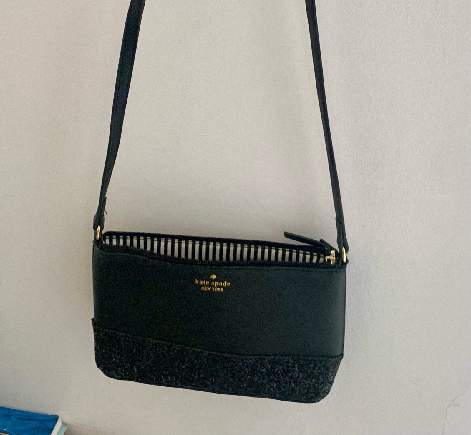 Sac à Bandoulière cuir noir kate spade