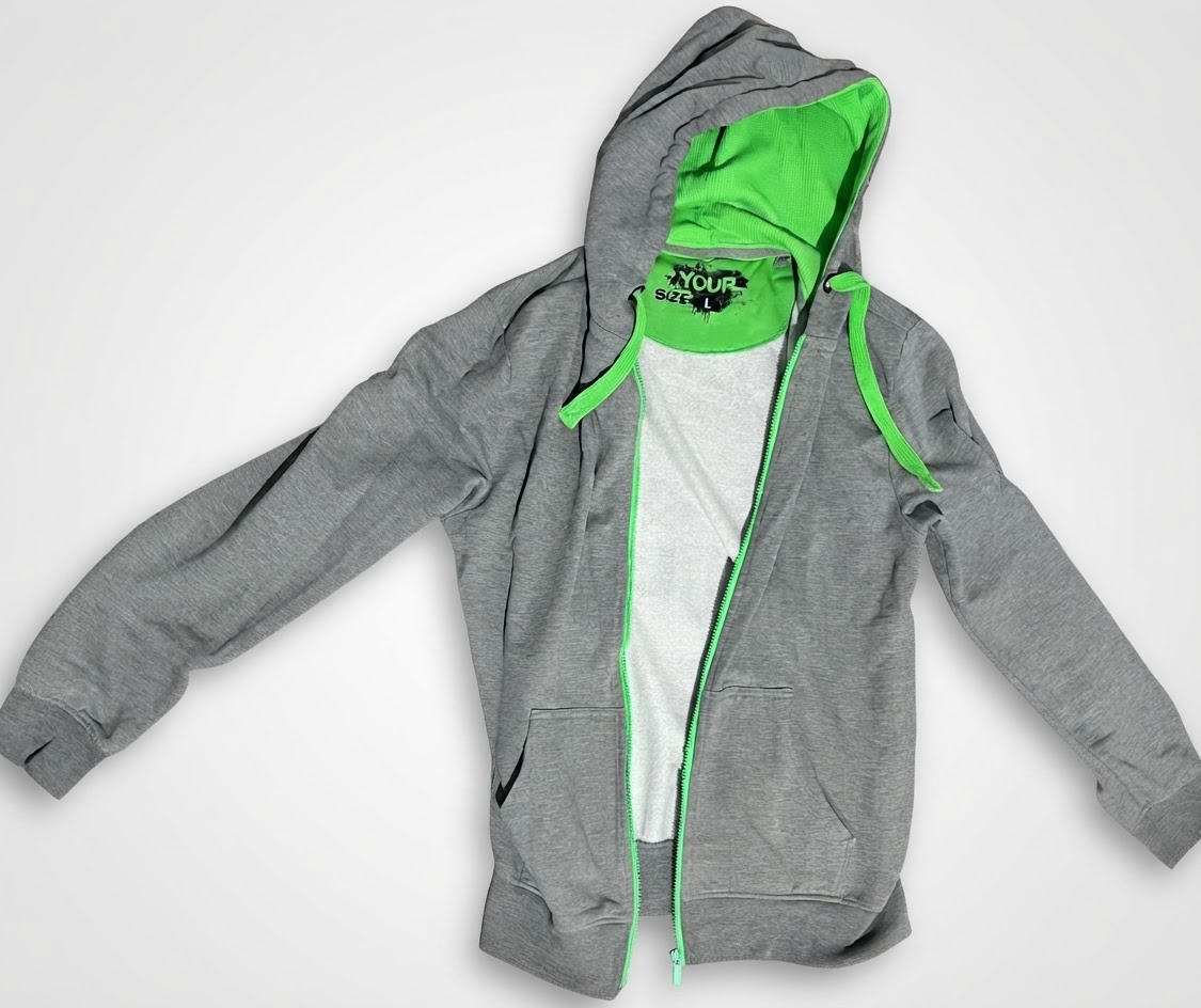 Veste à capuche grise