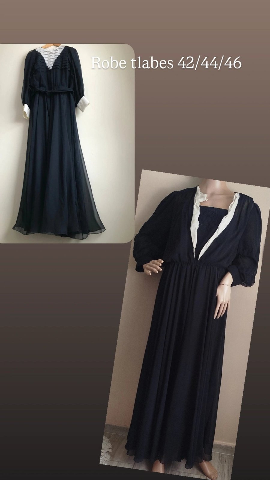 Robe noir tlabes 44 46 