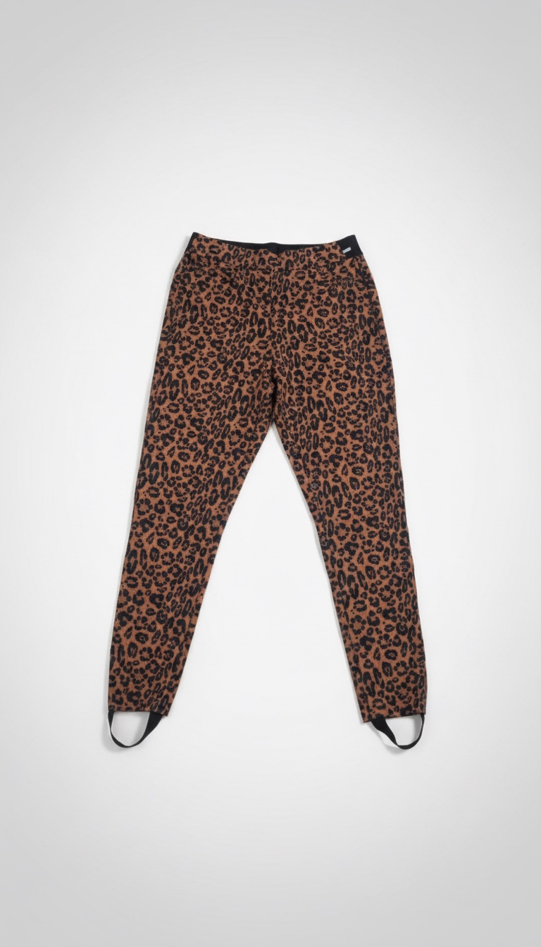Leggings à imprimé léopard marron et noir