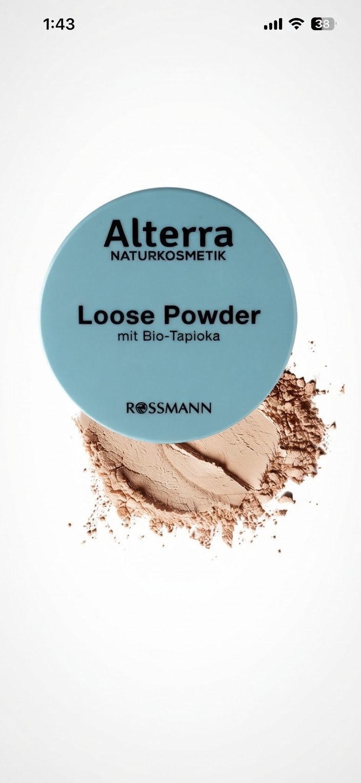 Poudre libre matifiante Loose Powder mit Bio-Tapioka de la marque Alterra Naturkosmetik,