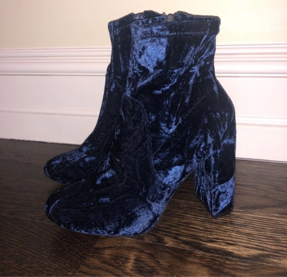 Bottines en velour 
