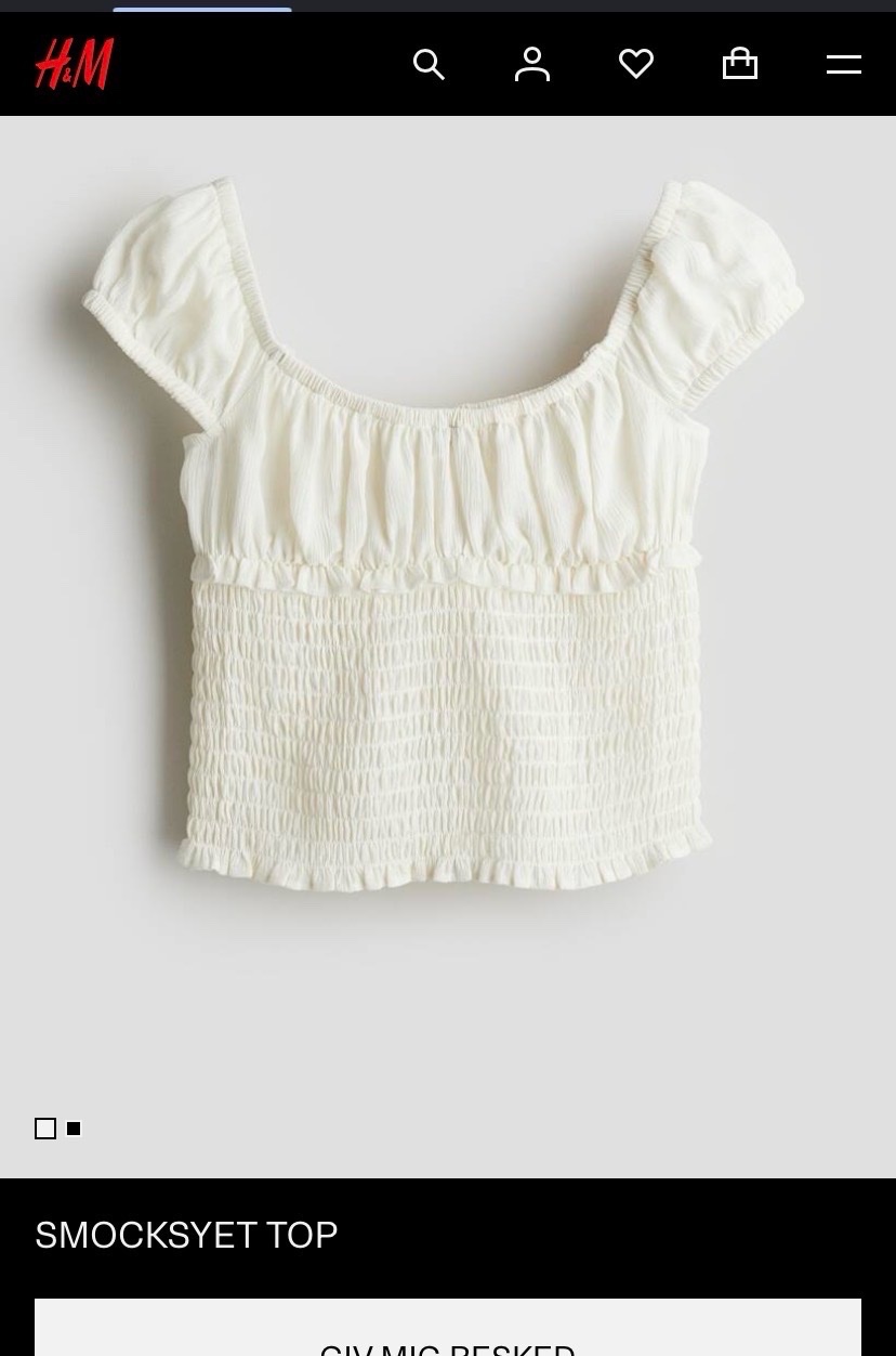  top blanc H&M  taille S