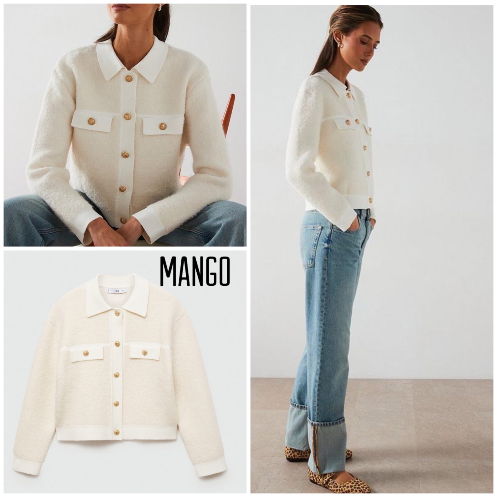 Mango knitted jacket