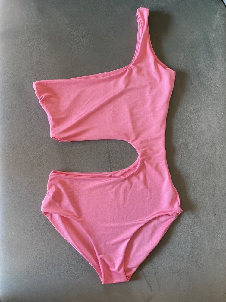 Maillot je m'en fou rose