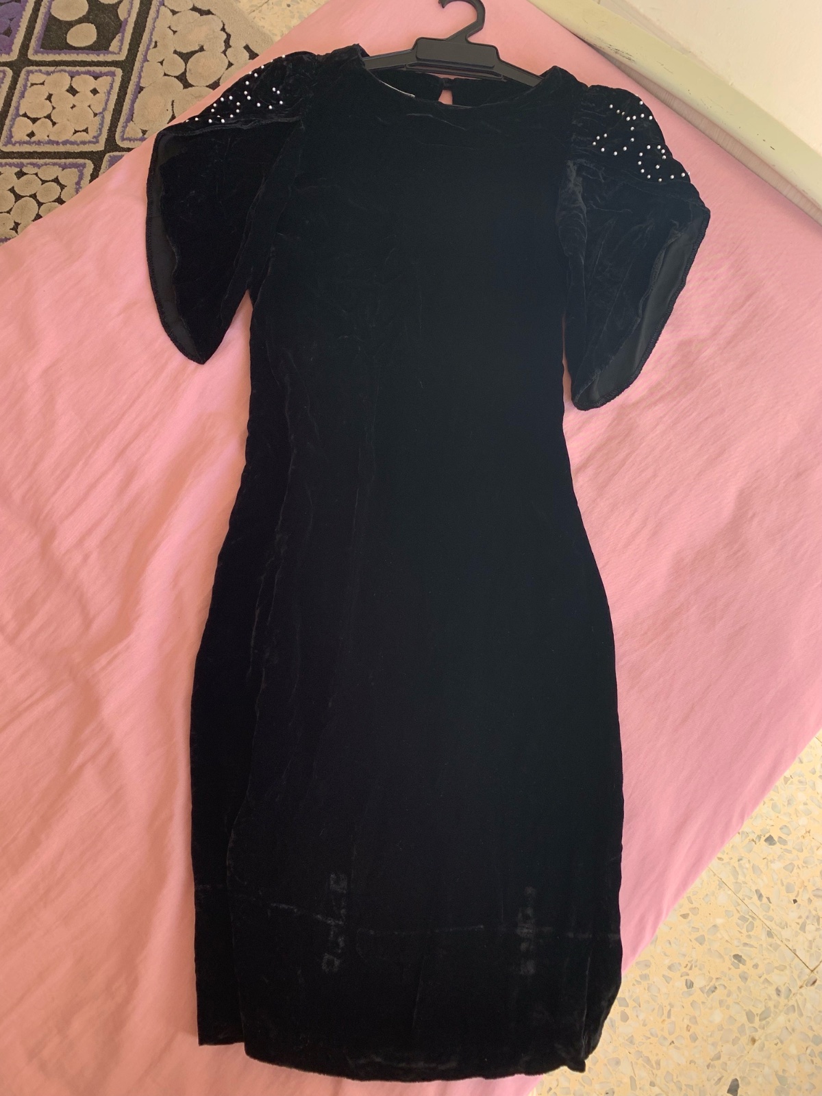 Robe noir velours