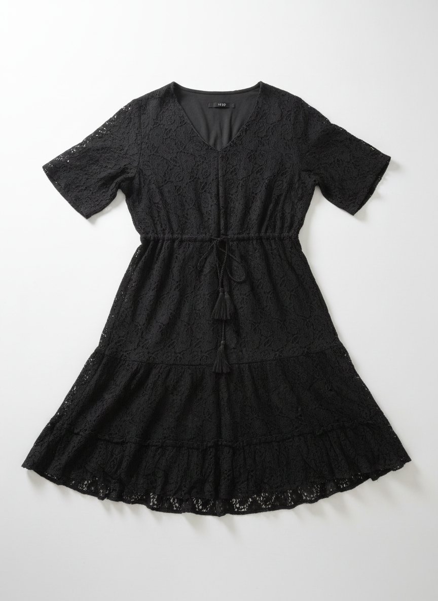 Robe été noir crochet M/L