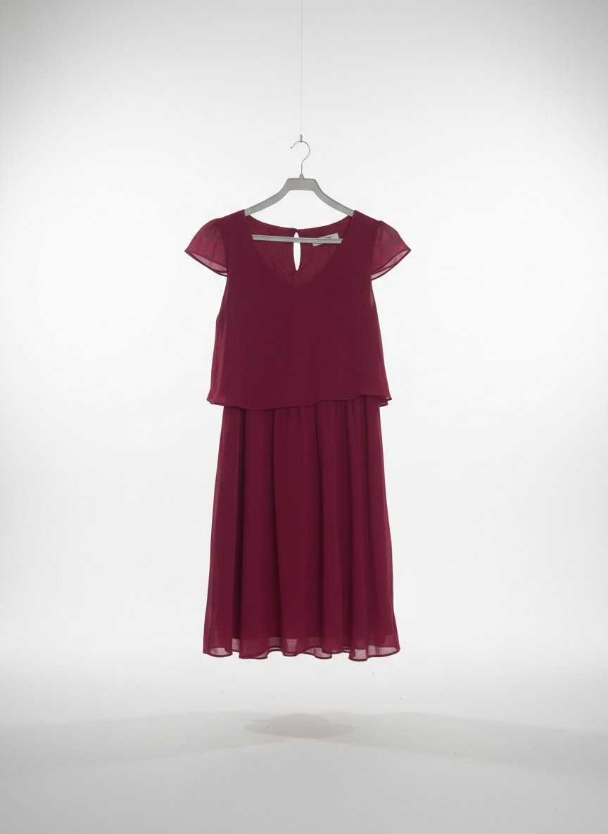 Robe rouge bordeau