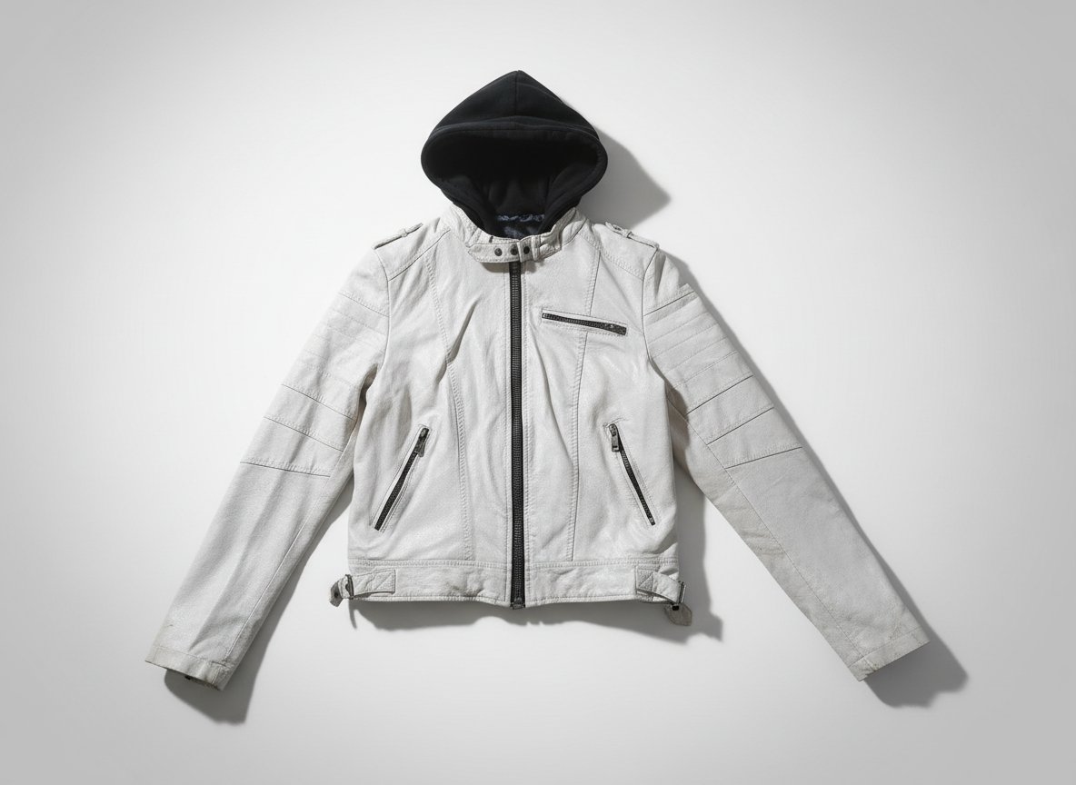 Veste beige cuire