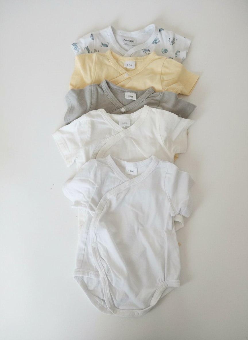 Lot 5 bodies bébé Demi manche 1-3 mois