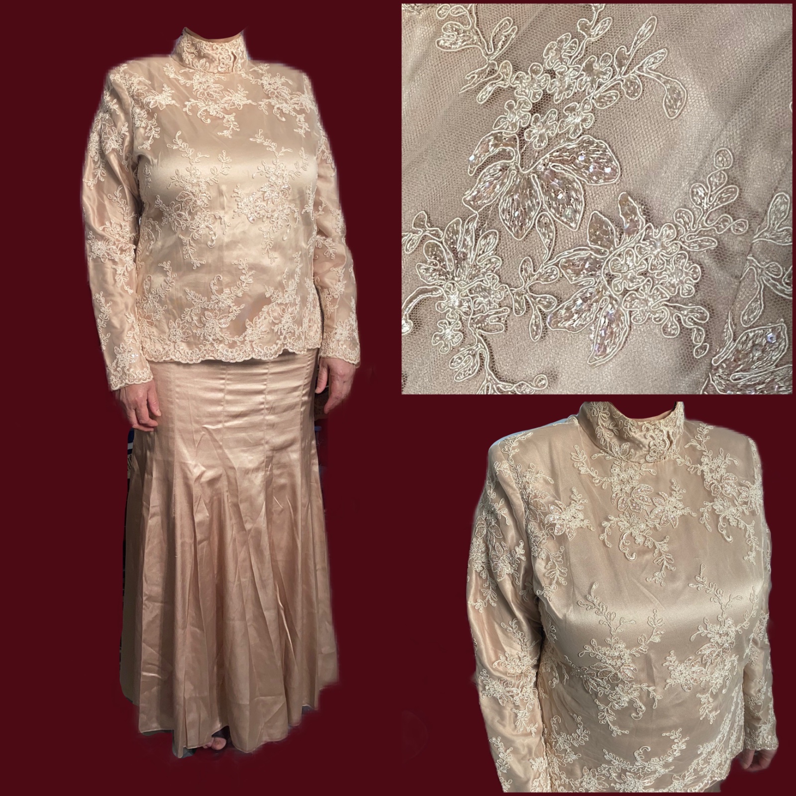 Ensemble de Cérémonie Chic – Champagne / Crème