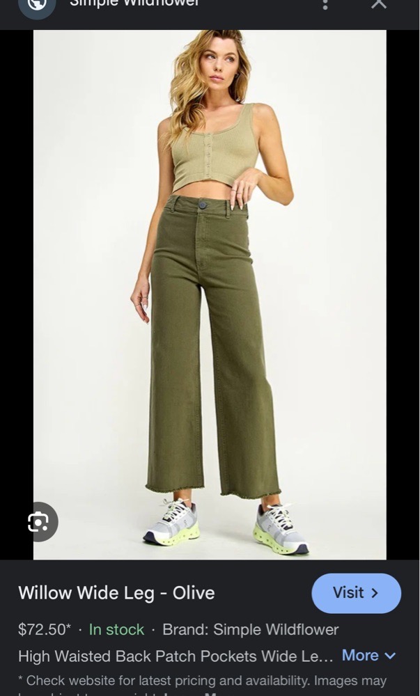 green pants