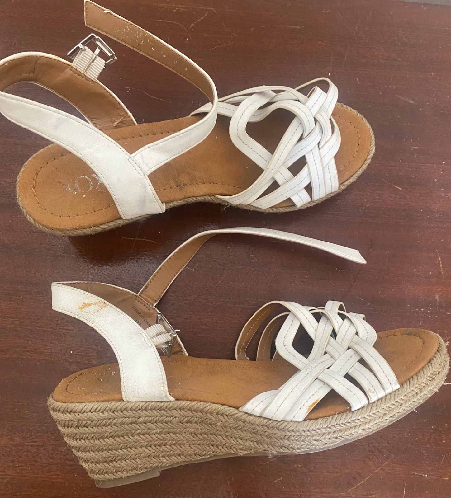 Sandales compensées blanches Roxy