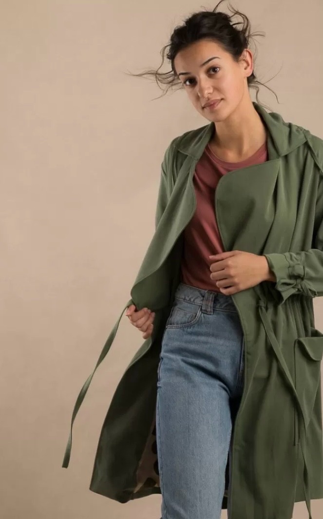 Trench vert olive marque papaya