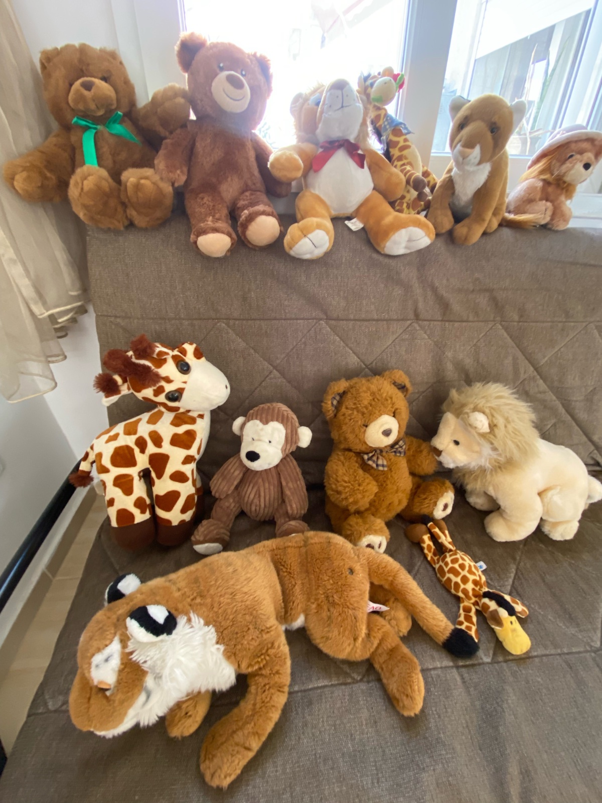 Lot peluches jungle