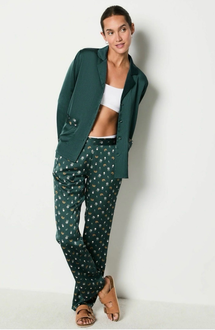 Pyjama vert sapin marque Etam