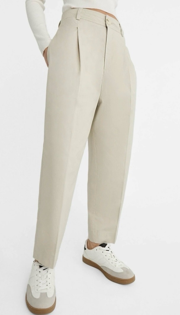 Pantalon beige zara 