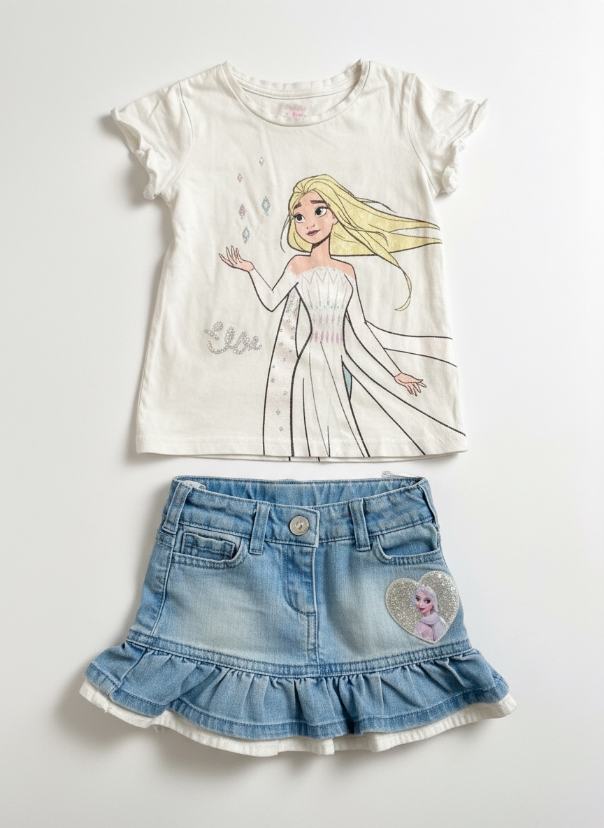 Jupe et t shirt pour fille 2 ans 